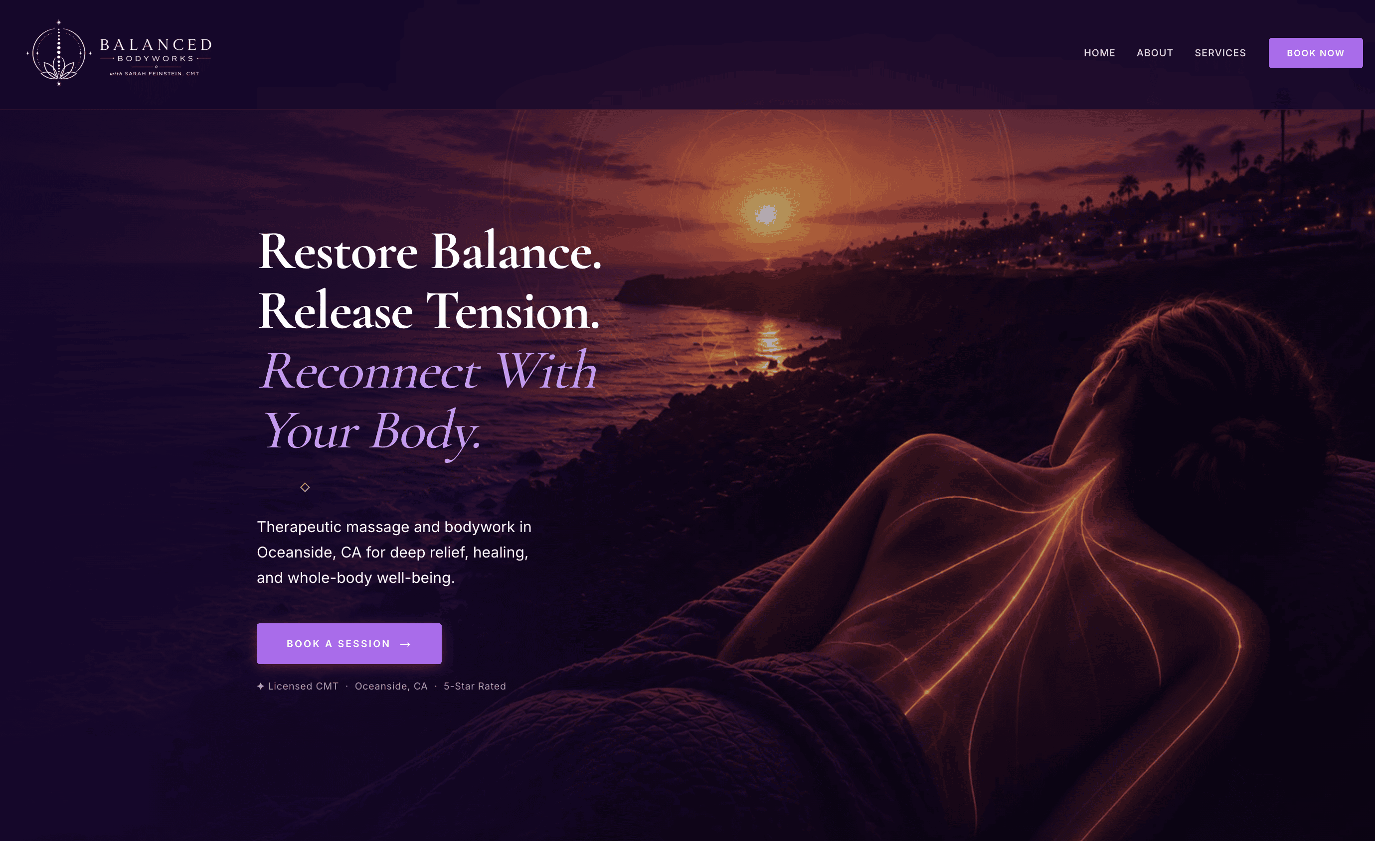 Balanced Bodyworks website screenshot