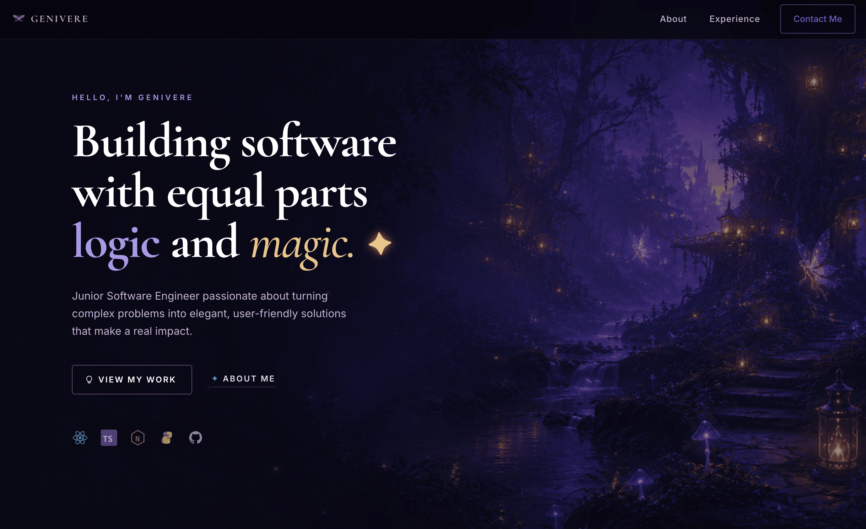 Genivere website screenshot