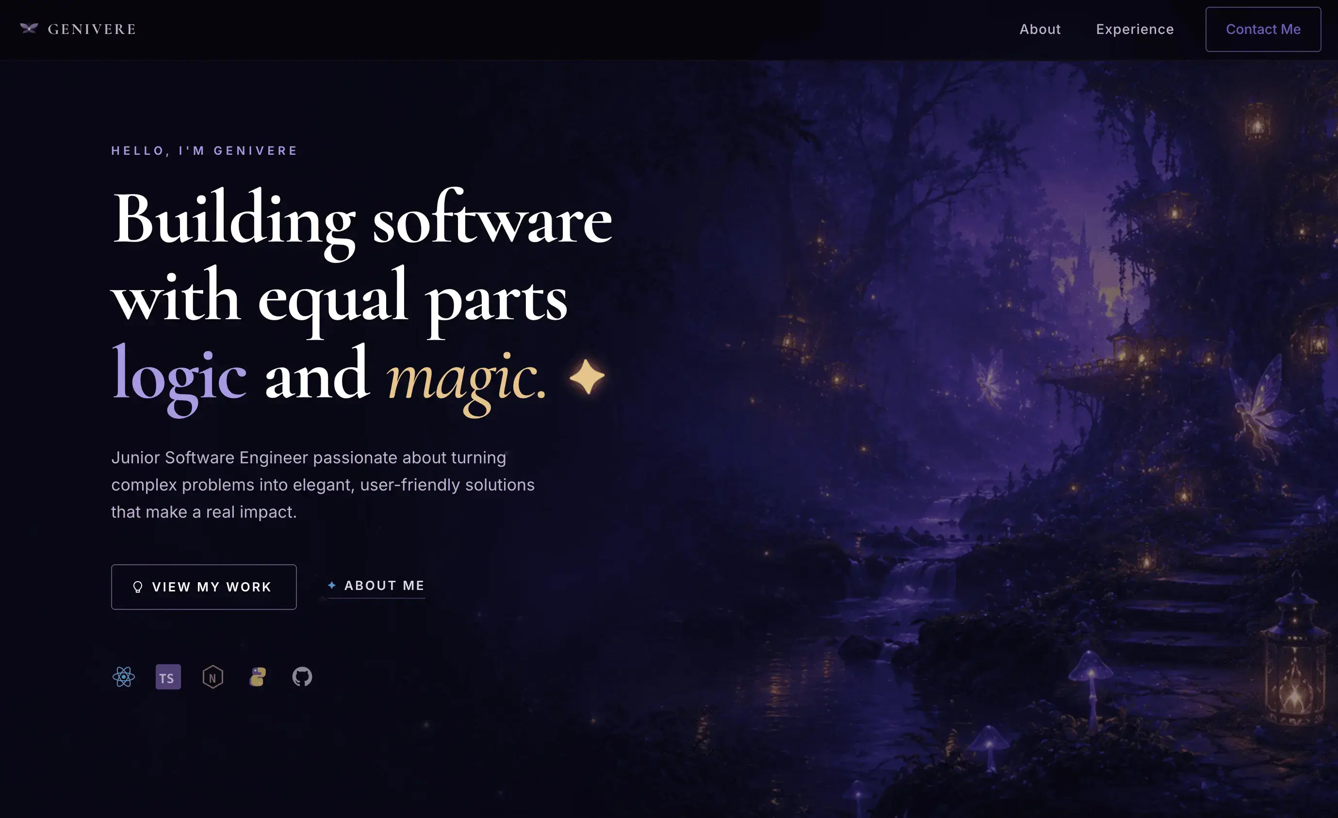 Genivere website screenshot